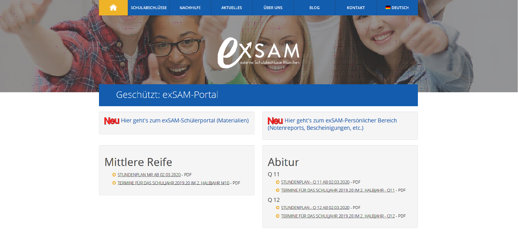 Neu Das exSAMPortal exSAM